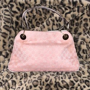 Authentic Gucci Pink Monogram Eclipse Bag